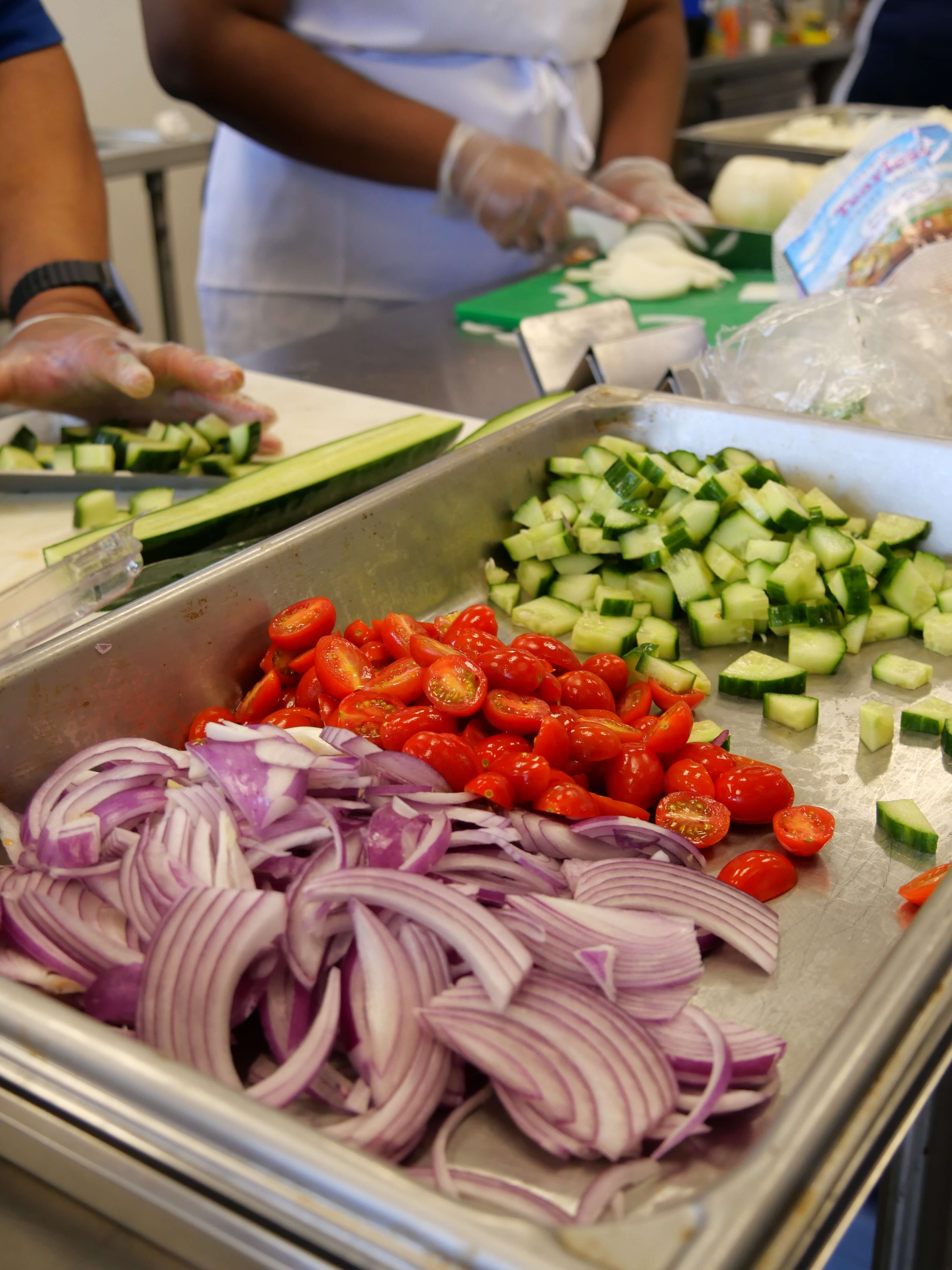 chopped fresh vegetables