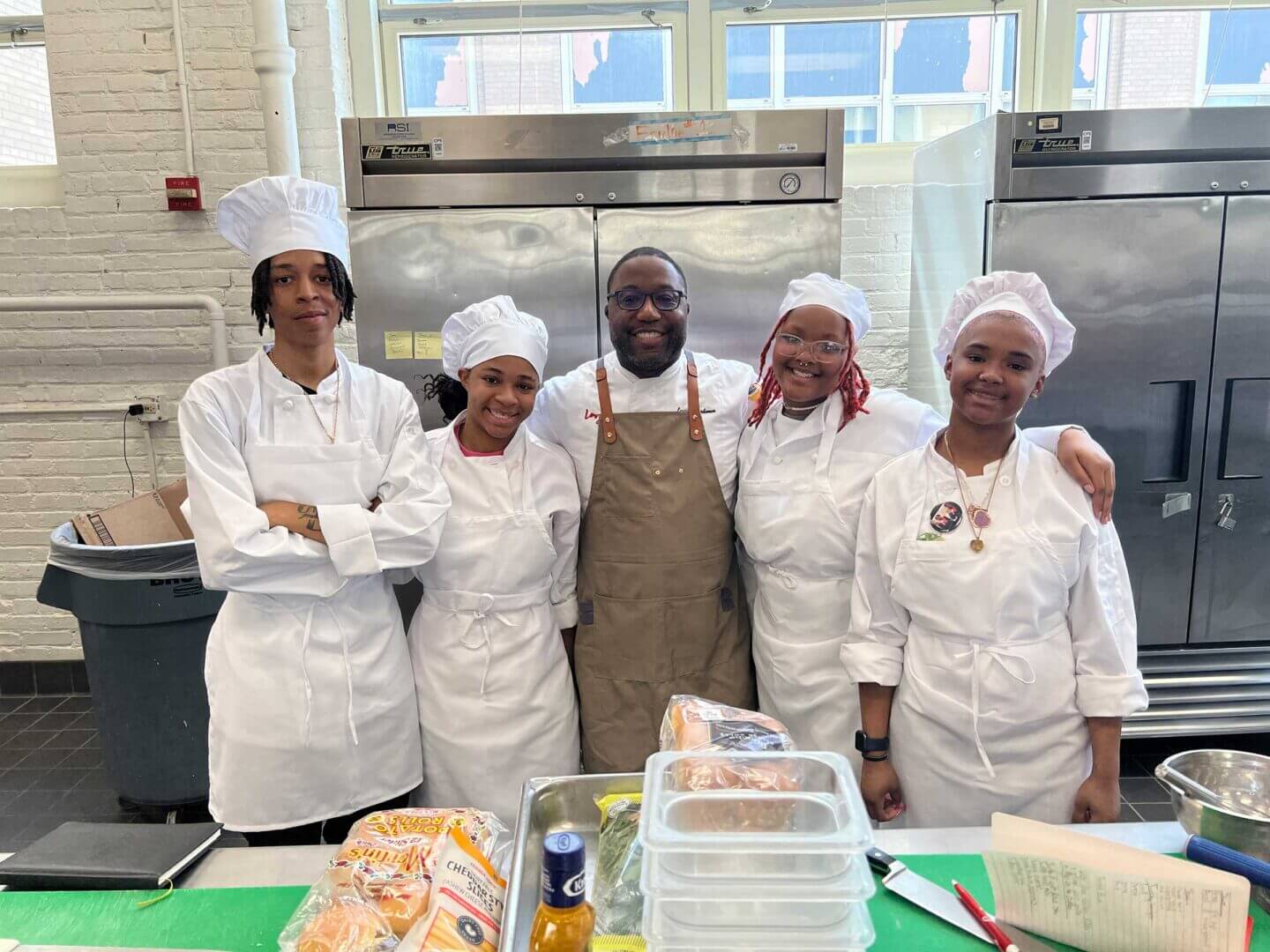 Chef Hardiman with Students