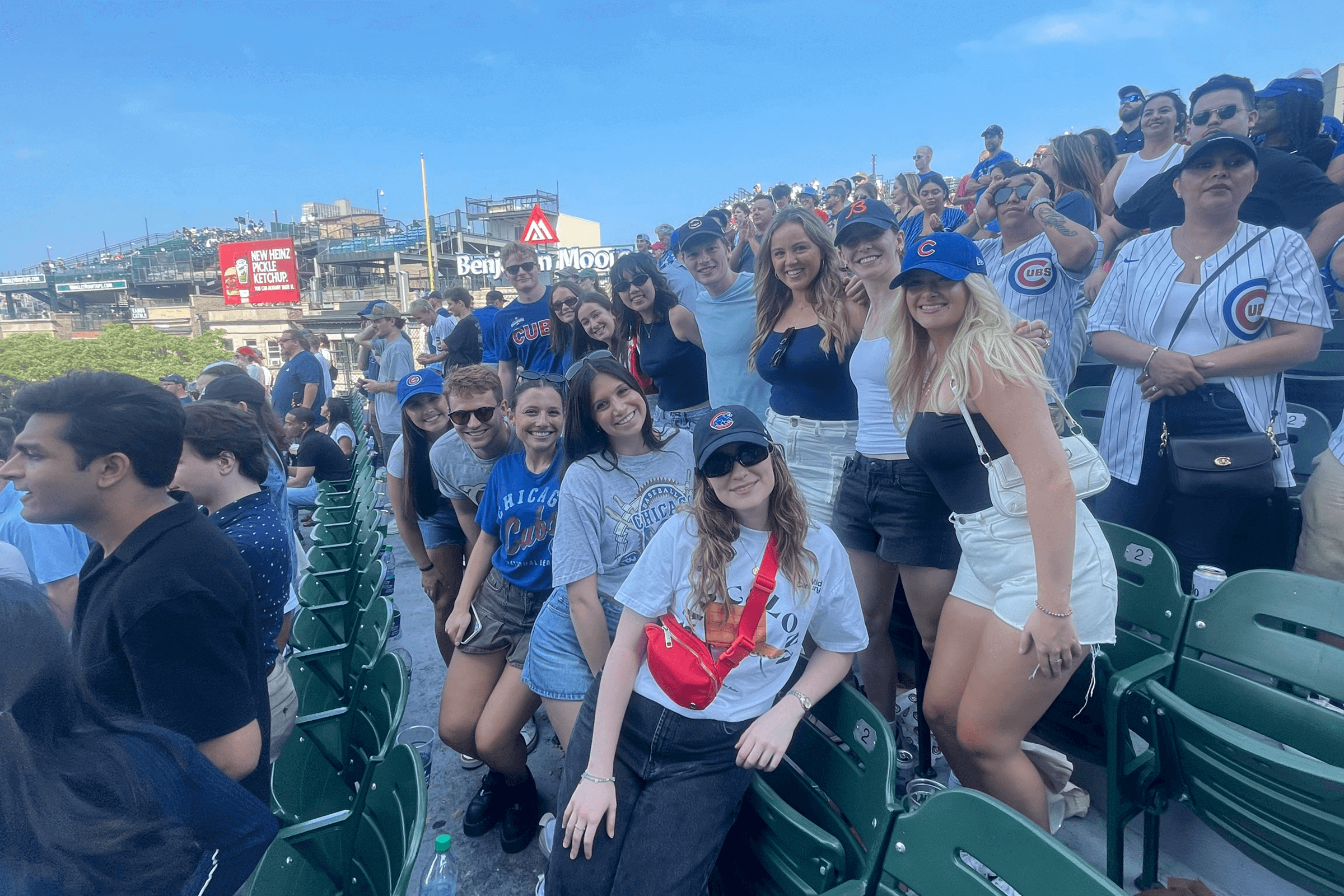 interns at a cubs baseball game