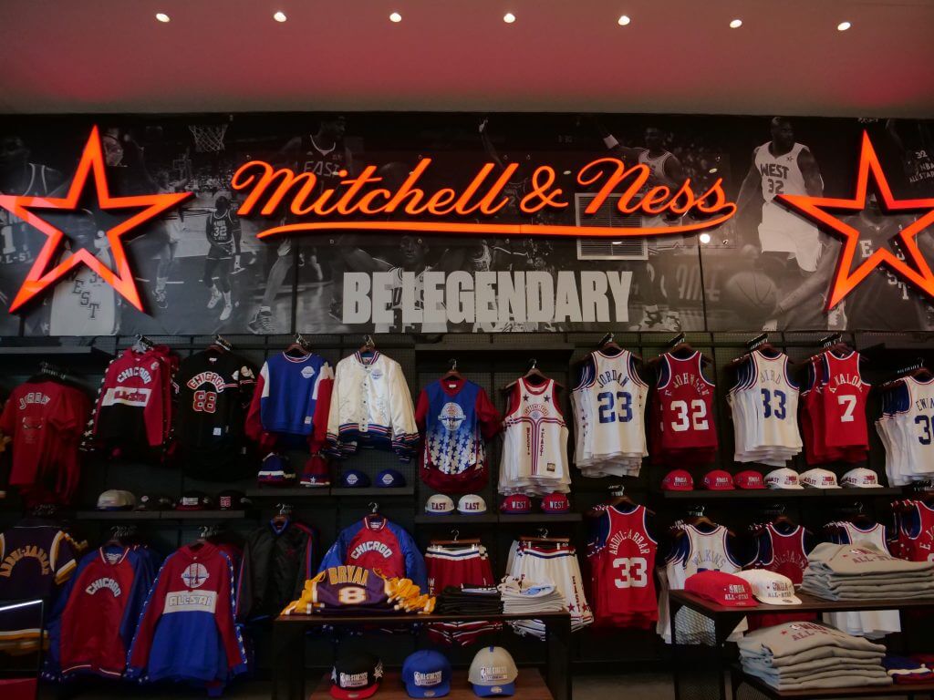 Display of athletic team apparel from Rank and Rally