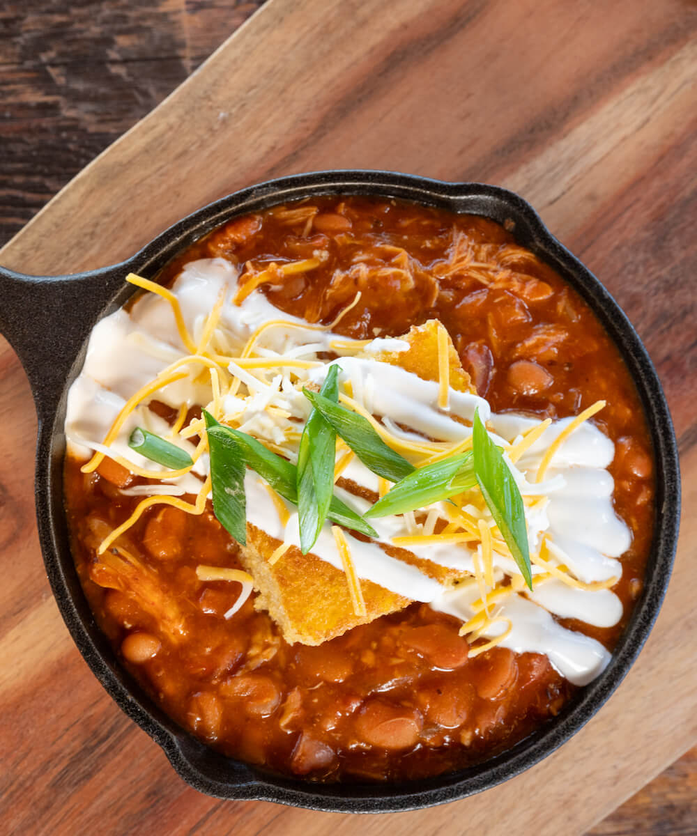 skillet dish at a ski resort