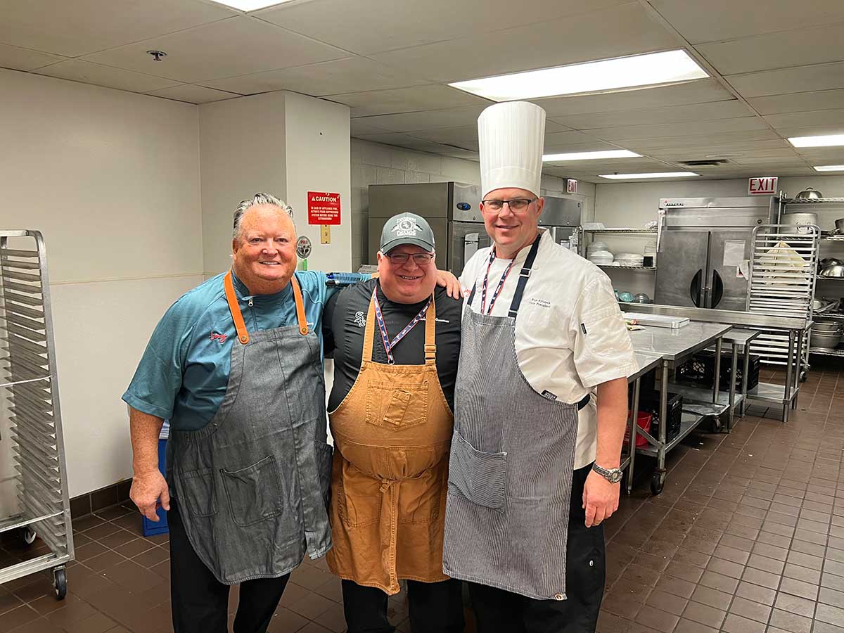 Chefs Rosenberg (left), Arcomone (middle), and Krivosik (right)