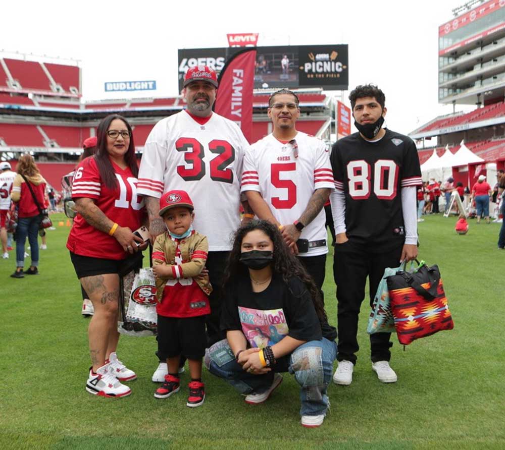 William with his children and wife Cecilia at Levi’s Stadium